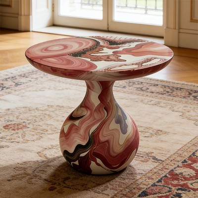 Hand Painted Round Coffee Table Hand Painted Round Coffee Table