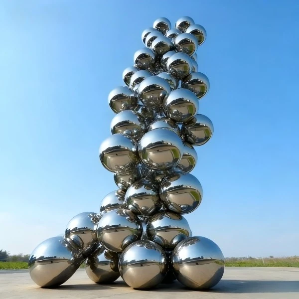 Stainless Steel Garden Ball Sculpture